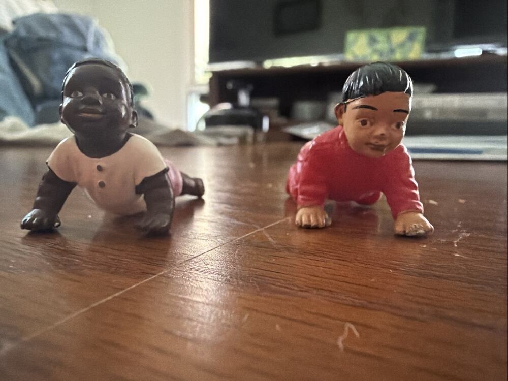 Vintage Lakeshore Learning Infant Doll Set of 2 Multicultural Play Figures 2"